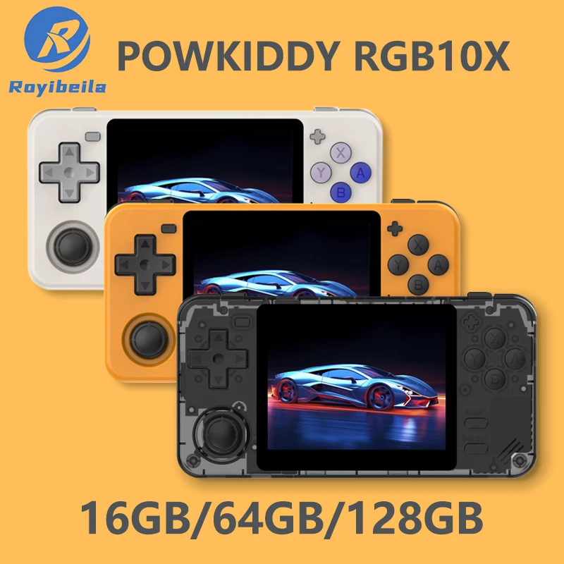 New RGB10X Retro Handheld Game Console 3.5 Inch HD Screen RK3326 Open source game 128G Children's Gifts