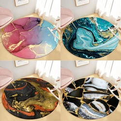 Bedroom Rug Home Decor Round  Bathroom Mat Abstract Marbling   Living Room   Floor