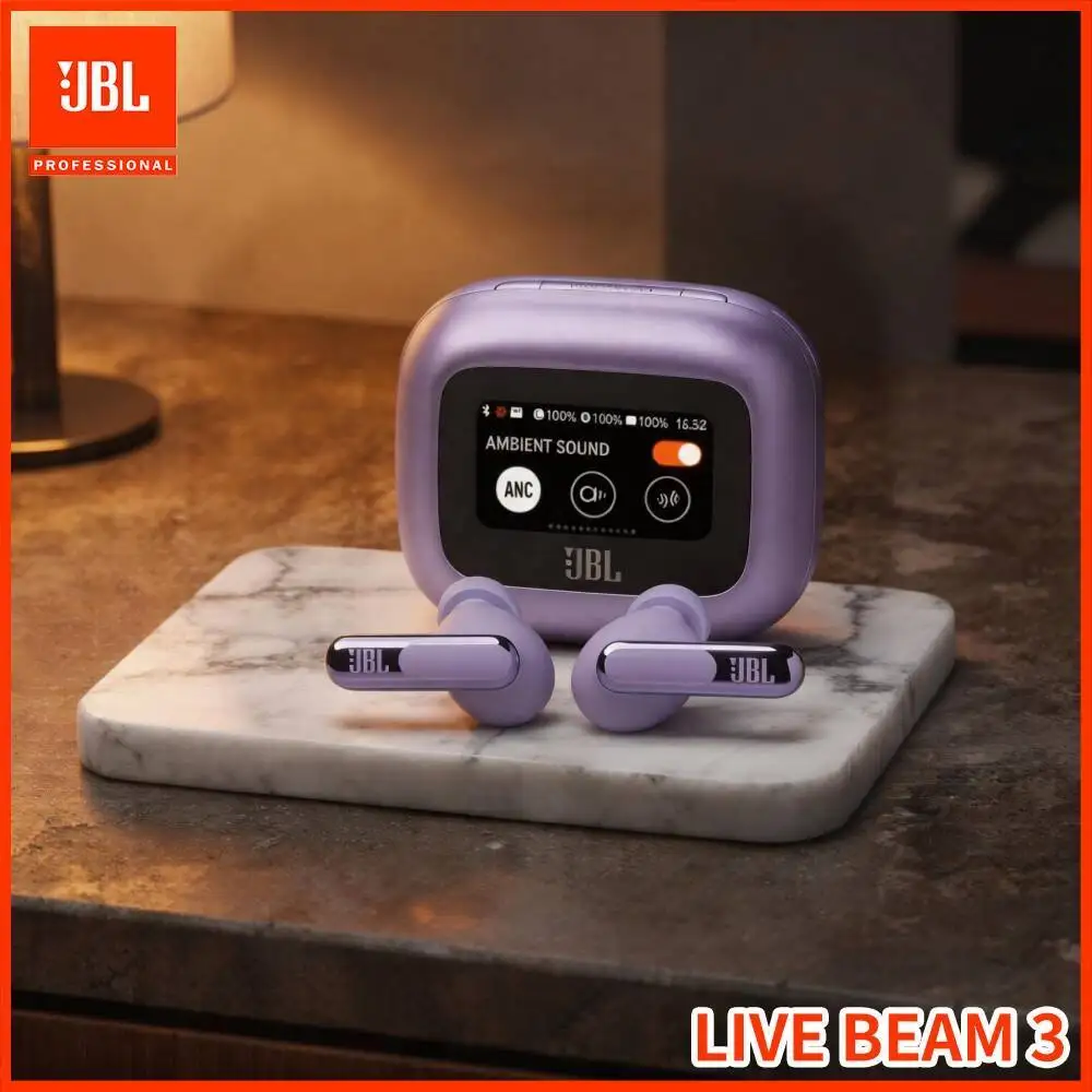 JBL LIVE BEAM3 TWS True Wireless Headphones IP55 Dust‑Water Resistant 10mm Audio Driver Touch‑Operate Daily Music Call Earbuds