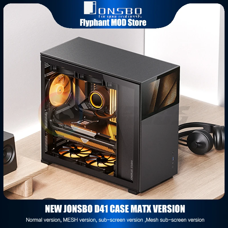 

Jonsbo D41 Mesh Screen Small Translucency Sub Screen of Video Games Support ATX Power 360 Cold Exhaust Chassis