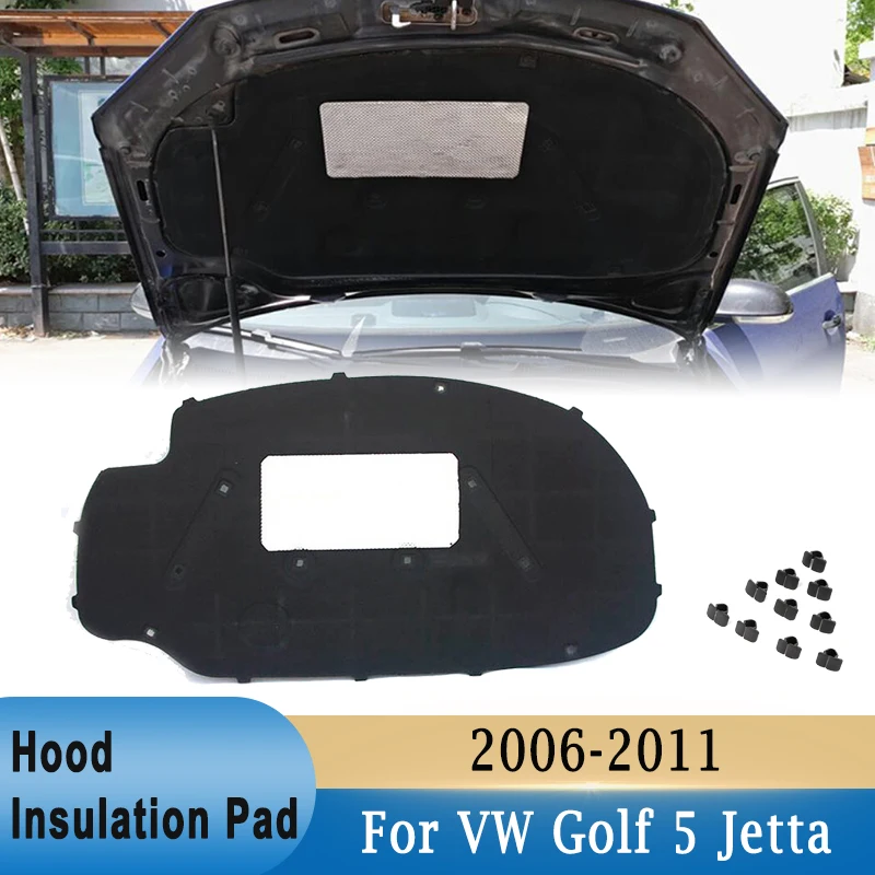 Front Engine Hood Insulation Cotton For Volkswagen VW Golf 5/Jetta 2006-2011 Sound Heat Insulation Pad Mat Cover Foam