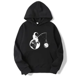 Mode Marke männer Hoodies Astronaut lustige design druck Gemischt baumwolle Frühling Herbst Männlichen Casual hip hop Sweatshirts hoodie