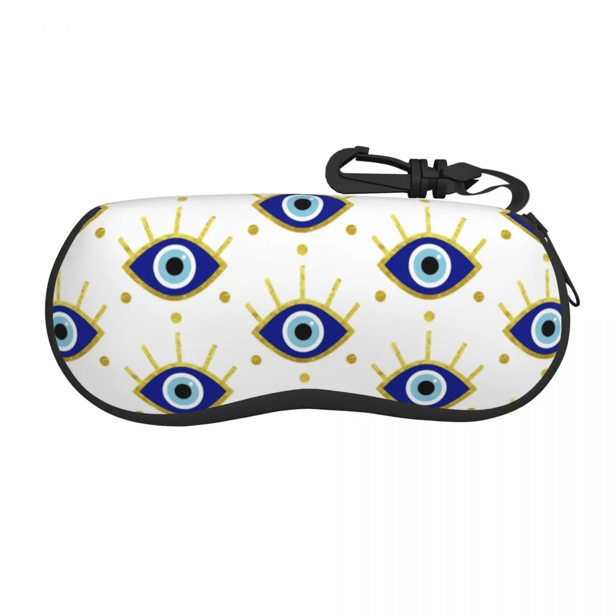 Mediterranean Evil Eye Protection Eyeglass Glasses Case Men Women Soft Spiritual Amulet Sunglasses Protective Pouch