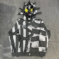 Streetwear Glo Gang Embroidered Zip Hoodie Hip Hop Unisex Cotton Sweatshirt Men Women Casual Jacket