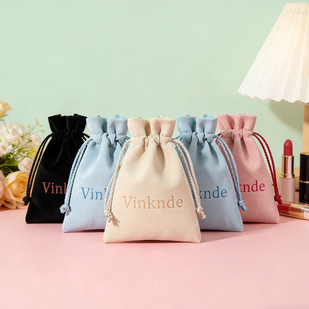 

50 шт., сумка для хранения из микрофибры на шнурке для конфет, подарочная упаковка, многоразовый домашний мешок для мелочей, пылезащитный мешок