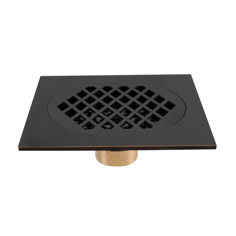 15x15cm Square Floor Drain Brass Antique/Brushed /Gold/Rose Gold/Black/Bronze/Red Bronze Bathroom Shower Room Floor Waste Drain