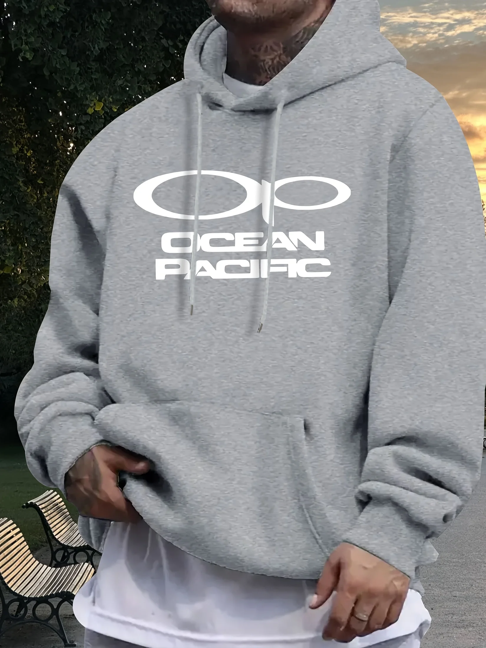 Men's Casual Print Fleece-Lined Hoodie for Fall/Winter - Spring Autumn Long Sleeve Sweater Hoodie,male Loose Sport Wear