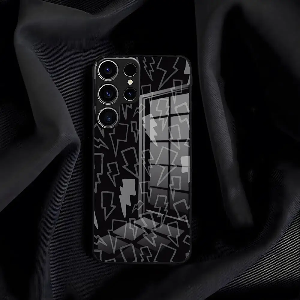 Cool Hip Hop Lightning Phone Case For Samsung S26 S25 Plus S20 S20 Plus S22 Ultra S23 FE S21 Plus S21 Ultra Glass Cover