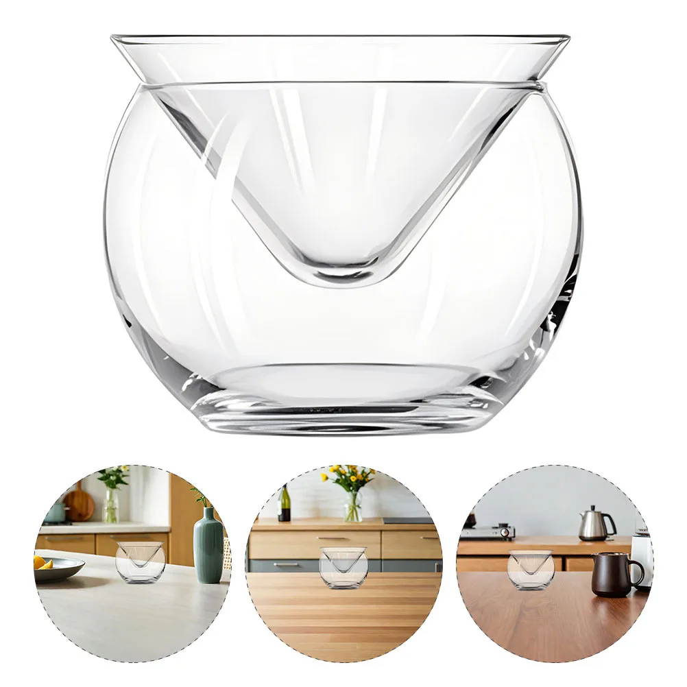 

1 комплект, прозрачная стеклянная салатница, декоративная камера для льда, сервировочное блюдо для еды, фруктовый десерт, кухонные принадлежности