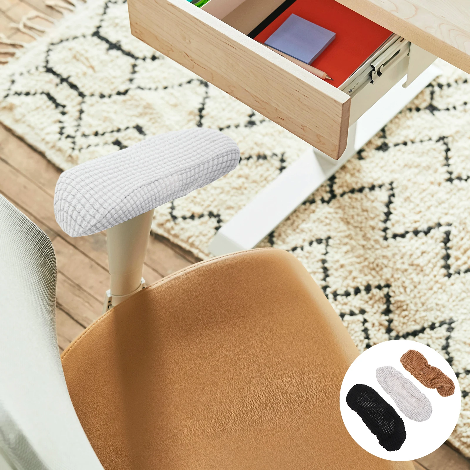 

Office Chair Armrest Covers Jacquard Stretchable Washable Elastic Protectors For Desk Chair Arm Sleeves Home Office