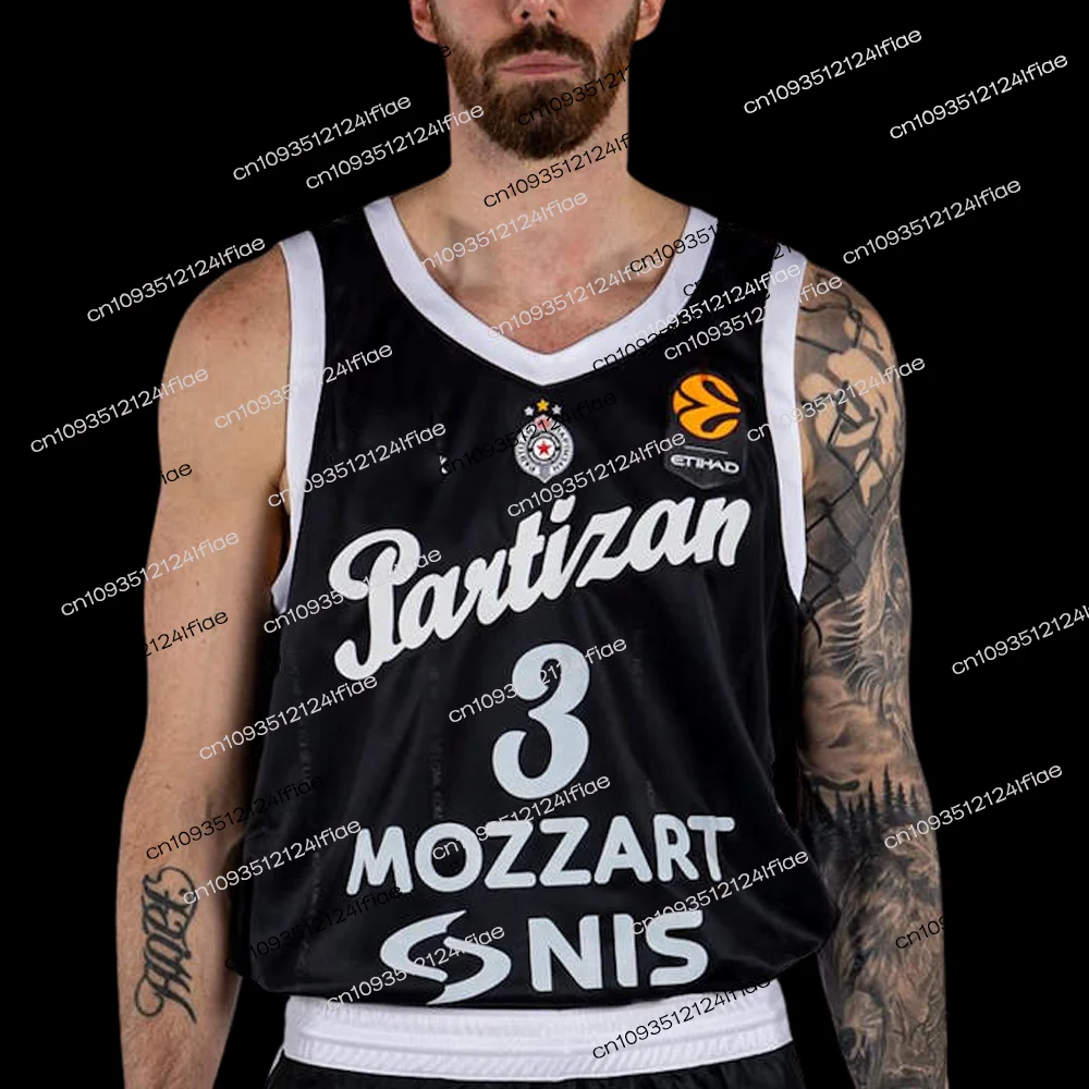 Partizan Belgrade 2026/27 Basketball Jersey, Special Fan Edition, Home Game Kit, Men's Quick-Drying Sports Vest