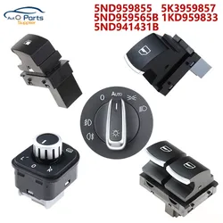 New Power Window Master Switch Button for VW JETTA GOLF PASSAT RABBIT TIGUAN 5ND959855 5K3959857 5ND959565B 1KD959833 5ND941431B