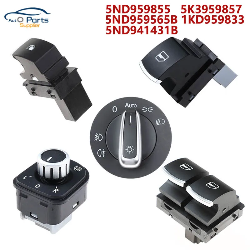 New 3BD959857 Power Window Master Switch Button for VW 99-04 GTI Golf 4 Jetta MK4 BORA BEETLE Passat B5 B5.5 1J4959857B