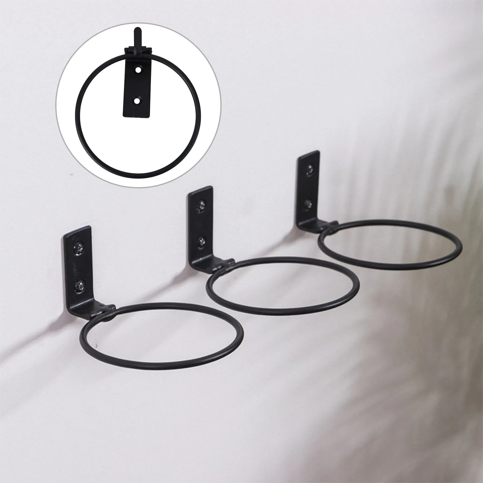 

Настенный держатель для цветочных горшков, 3 шт., металлический, с железным покрытием, антикоррозийный, для использования в помещении, на открытом воздухе, на балконе, в саду, 13,5x11x6,5 см.