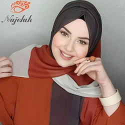 Muzułmańskie Abaya szyfonowy hidżab Jersey Hijabs dla kobiety Abayas szalik na głowę strój islamski kobiety turbany natychmiastowy Turban marszczony szal