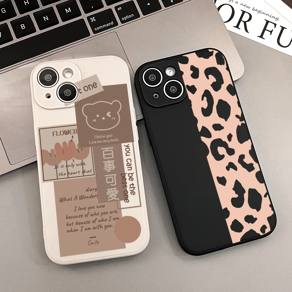 

Leopard Phone Case For Samsung S24 Ultra S23 S22 Plus S21 S20 FE A55 5G A54 A53 A52 A35 A34 A33 A15 A14 A13 Soft Silicone Cover