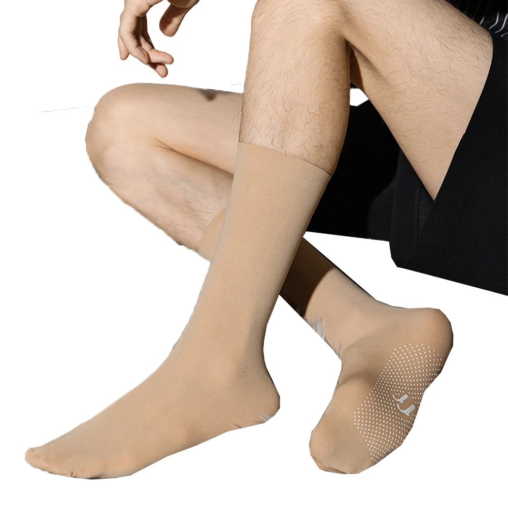 

Breathable Dress Socks Mens Sheer Stockings Black Tube Socks Comfortable Fit Dark Blue Stockings For Business Wear