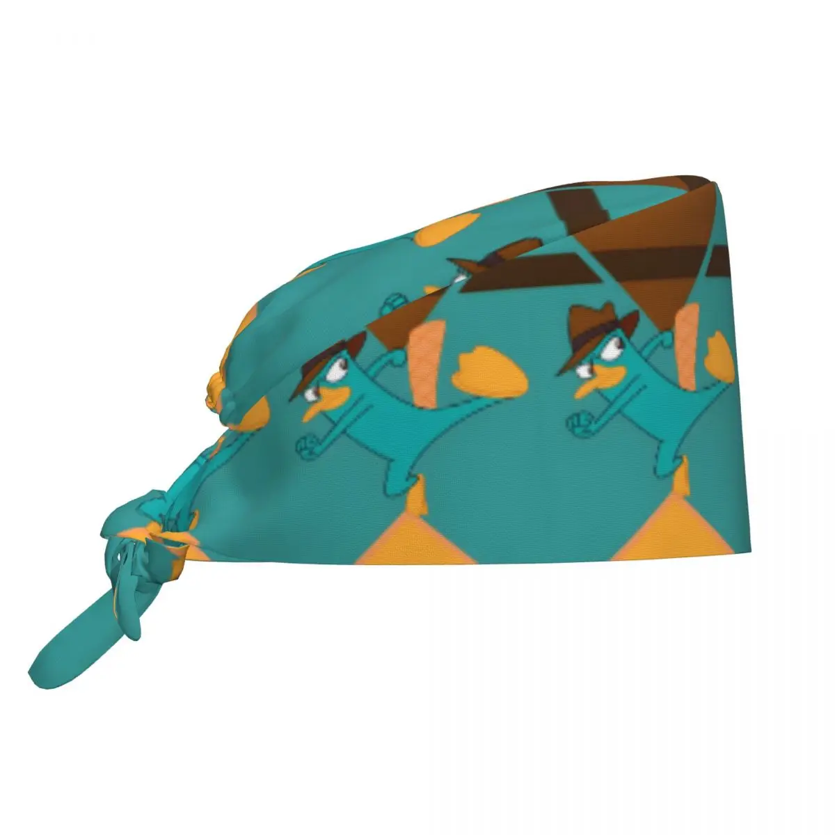 

Custom Adjustable Perry The Platypus Pattern Working Hat Classic Surgical Hat Scrub Nursing Doctor Surgeon Cap for Chef