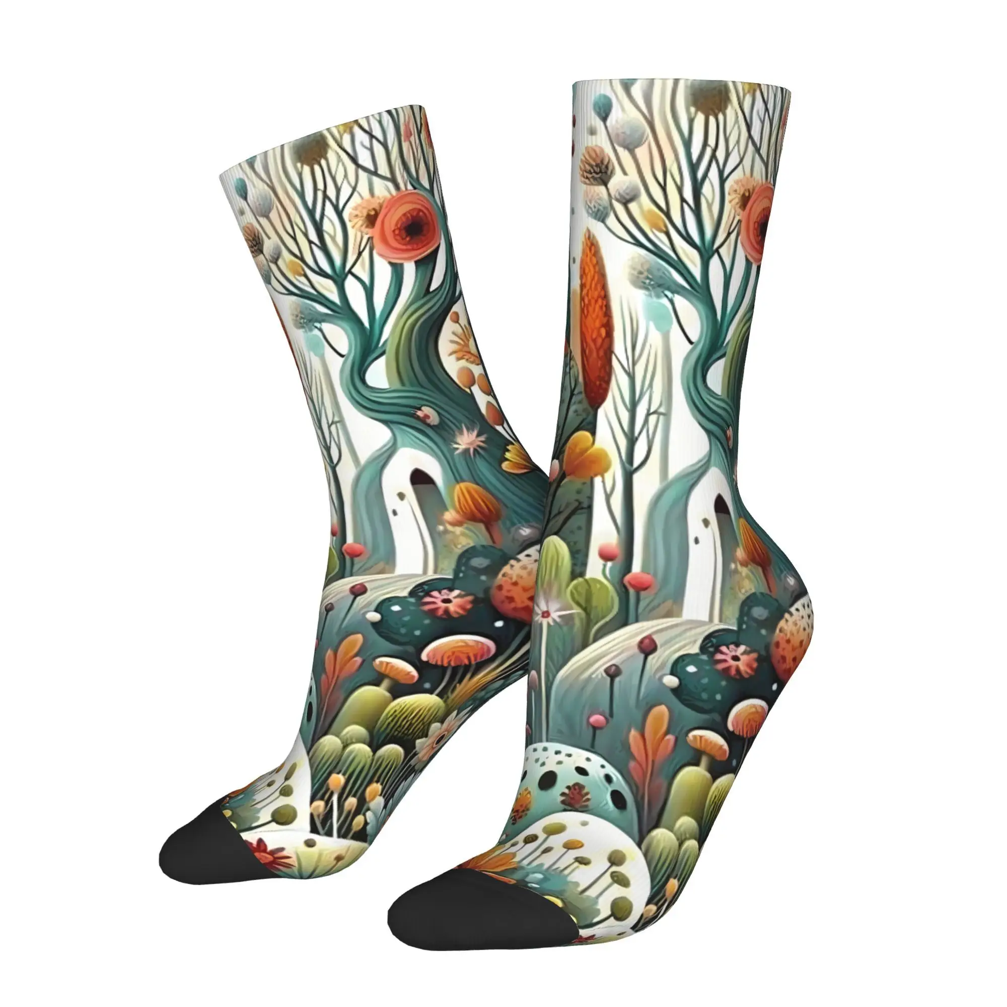 

Fairy Tale Plants Sock Printed Man Polyester Fashion