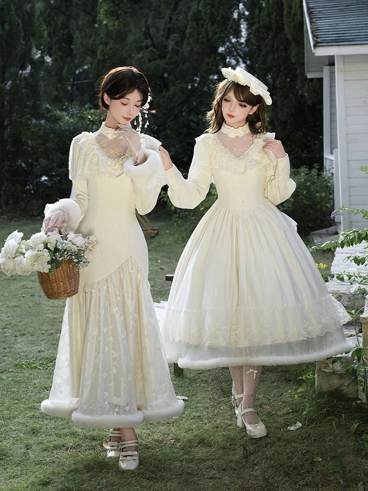 

Оригинальный комплект Hanfu WP Sub-Brand: вышитый фасон «двойной зимний», имитация двухслойного платья, длинный рукав, миди, Hanfu Dr