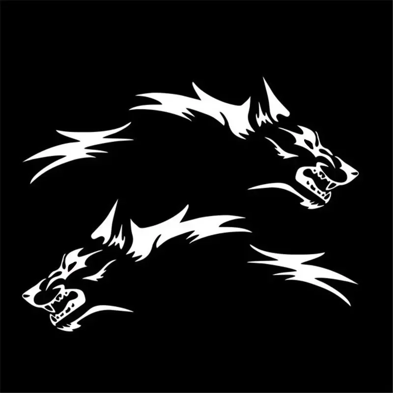 Sticker Wolf Personalized Car Modification Decoration Sticker Wolf Head Aggressive and Fierce Sticker Waterproof and Sunscreen.