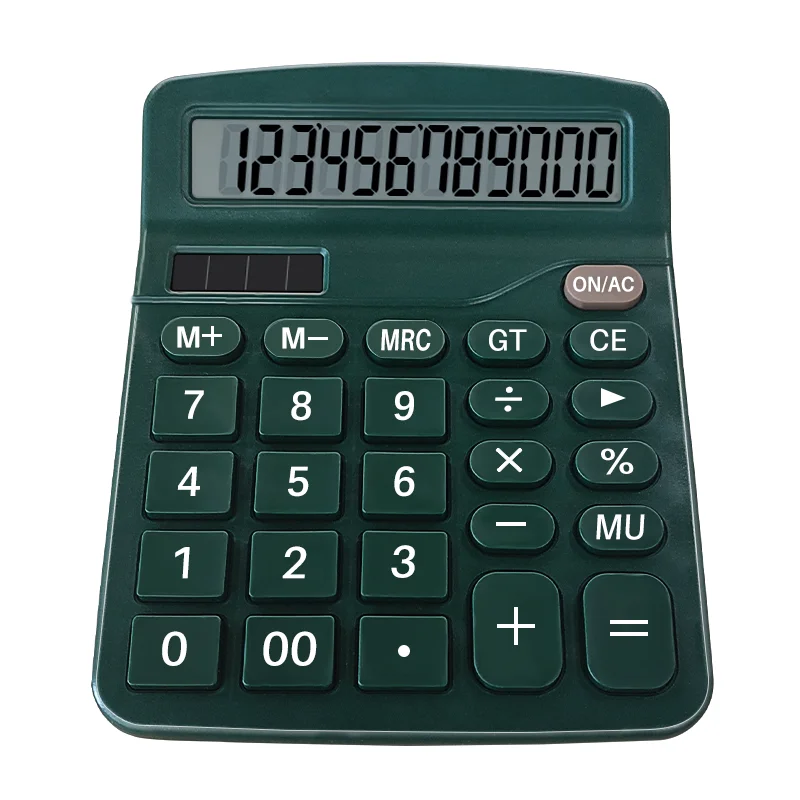 Calculadora electrónica de 12 dígitos, calculadora Solar, fuente de alimentación Dual, calculadora para el hogar, oficina, escuela, herramientas de contabilidad financiera