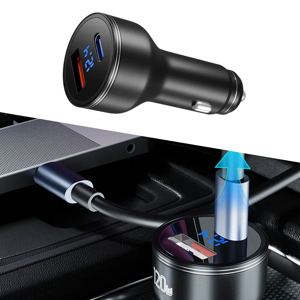 

For Cars For Laptops Digital Display Dual Port Output For Travel 11.5V To 20V Conversion Automatic Overcharge Protection