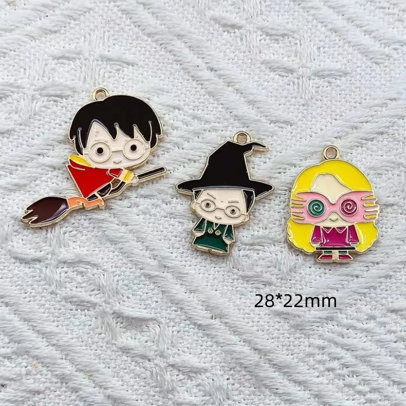 10pcs Cartoon Enamel Charms Characters Charm For Jewelry Making Earring Pendant Bracelet Necklace Accessorys