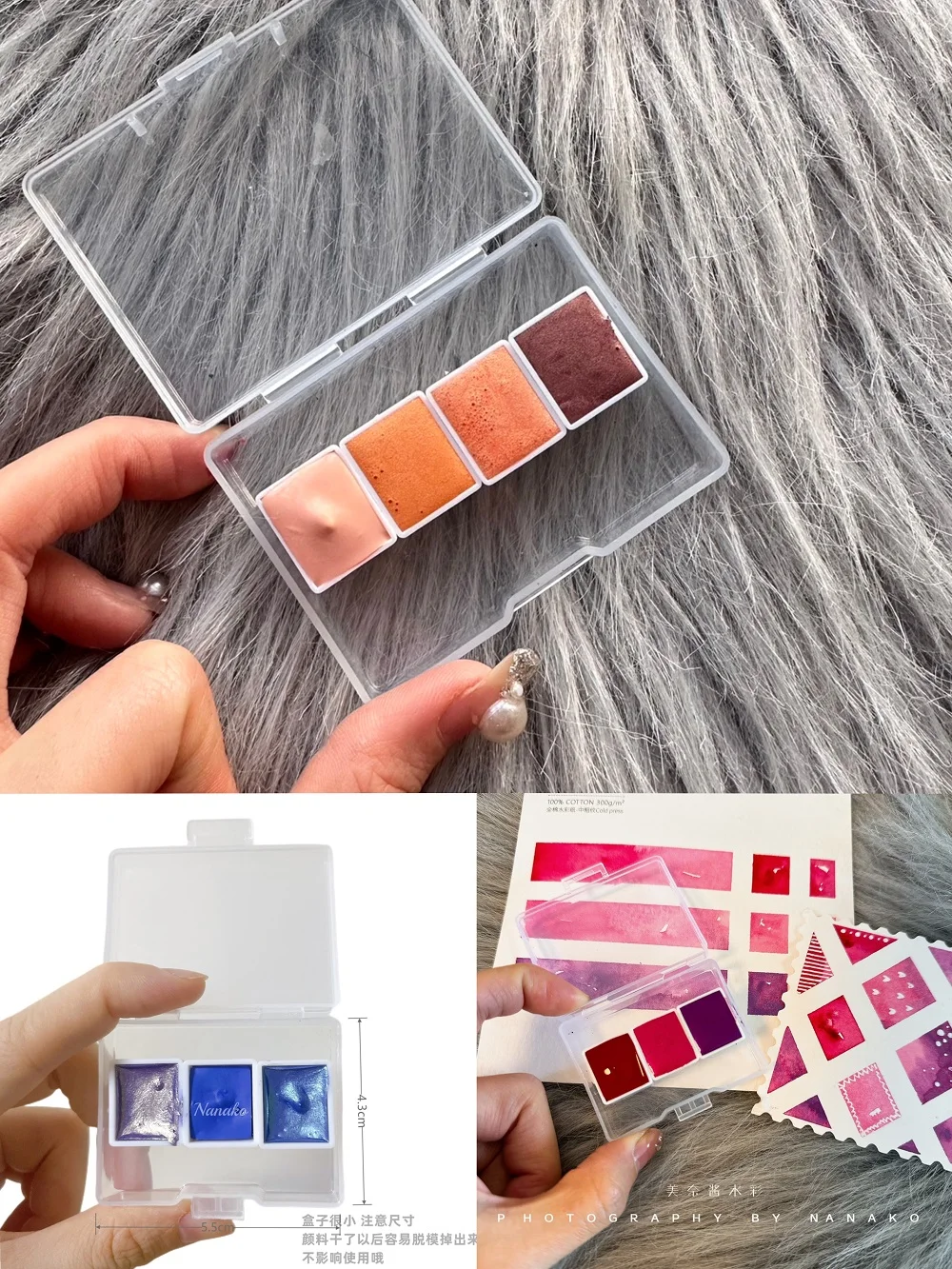 

SUPER VISION color of the year 2024 new watercolor set pearl euzz/iva magenta10 color solid watercolor beginner art supplies cut