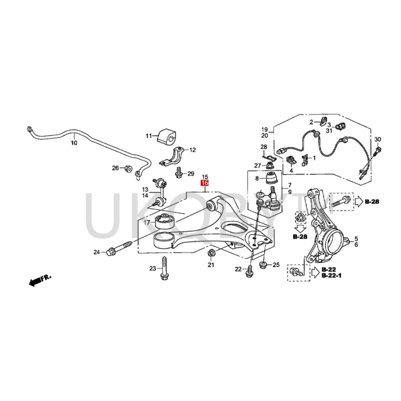 51350SNAA03 51360SNAA03 Suitable for Ho nd a Jade Binzhi XR-V Front lower swing arm and front lower suspension control arm