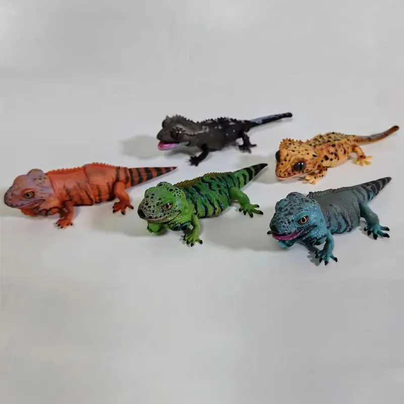 بانداي غاشابون خريطة بيولوجية كبيرة أبو بريص سحلية الأزرق اللسان جلود محاكاة المنقولة الحيوان عمل نموذج لجسم اللعب