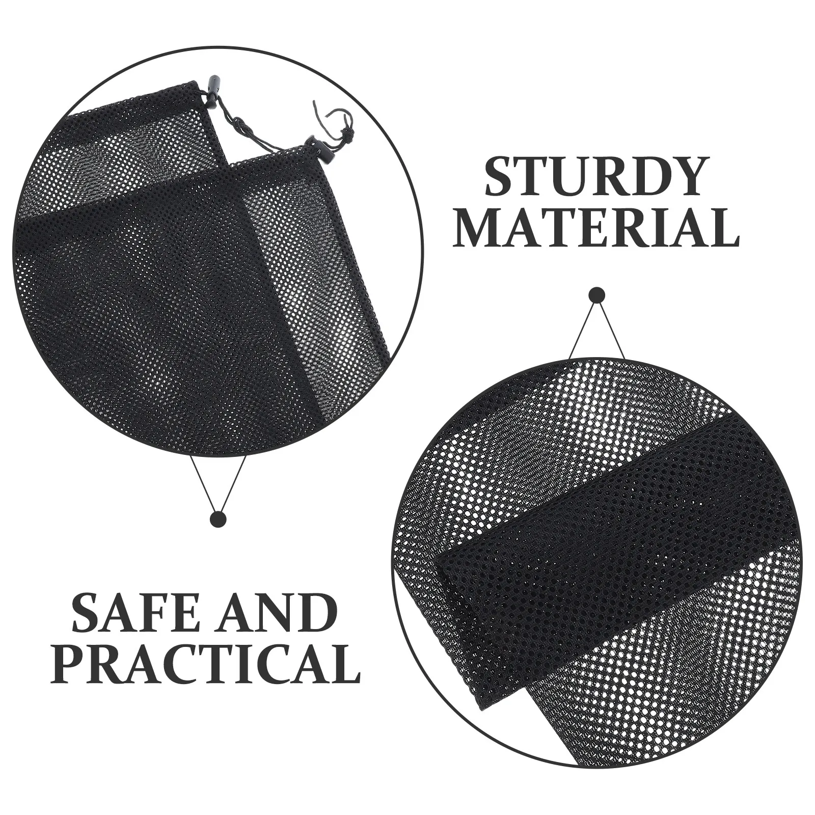 2Pcs Water Pump Mesh Bag Aquarium Filter Bag with Drawstring for Fish Tank Filtration Media Storage Ceramic Carbon Volcanic