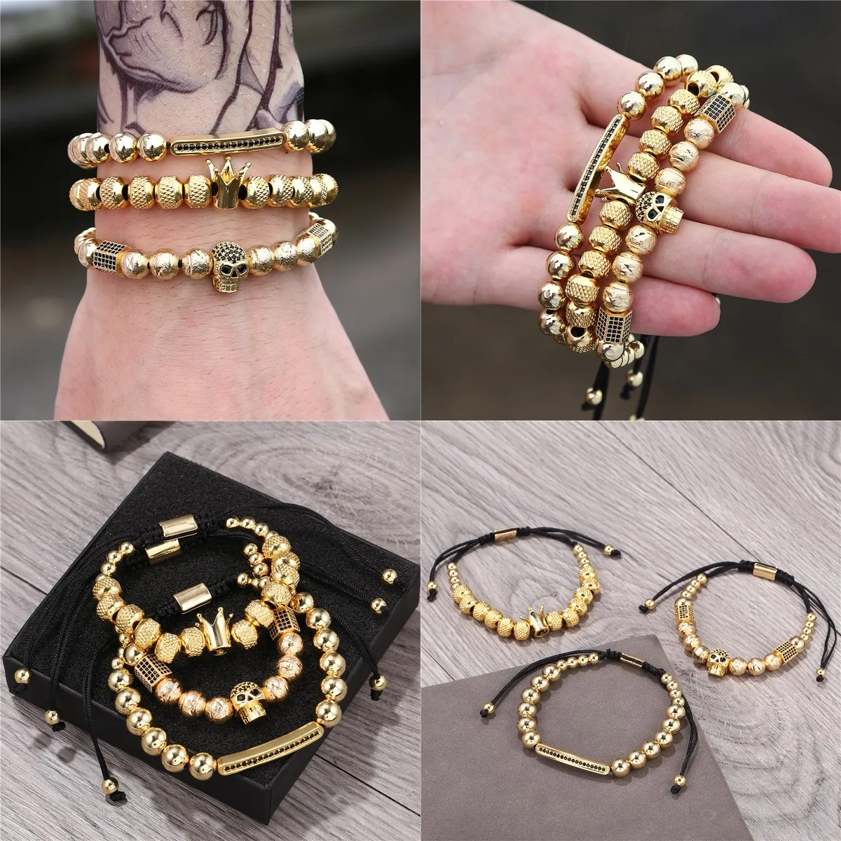 micro-pave-zircon-bracelet-set-for-men-–-adjustable-punk-copper-bracelet-kit-fashion-unisex-wristband-collection