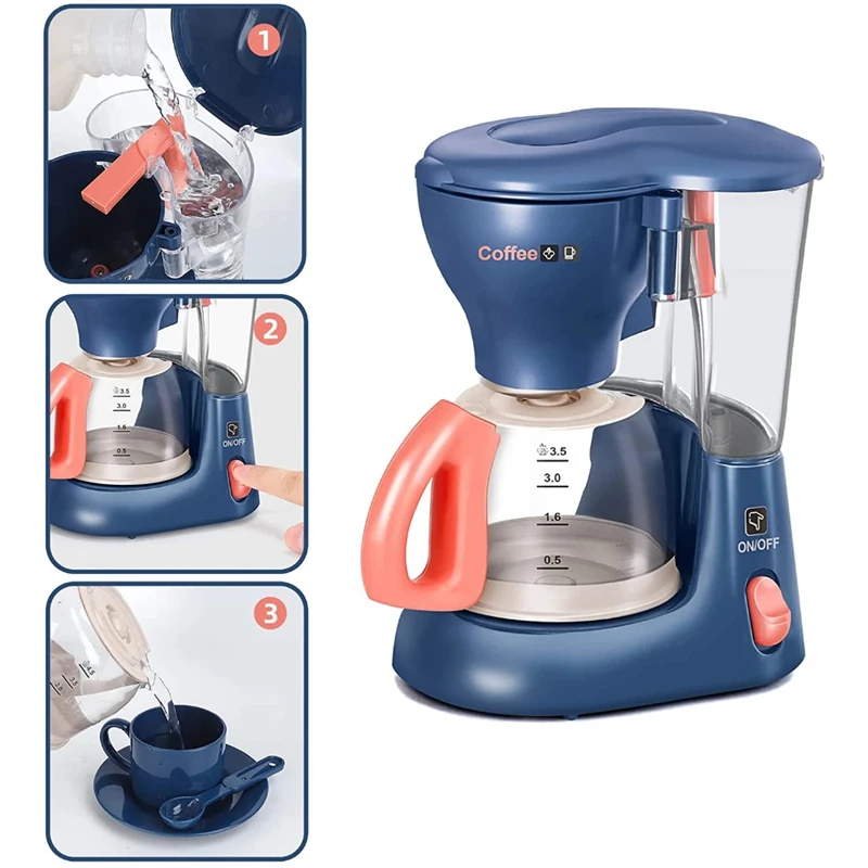 Jouets de maison de jeu pour enfants, appareils électroménagers de simulation, grille-pain de centre commercial Ju479, cafetière, jouets Montessori pour filles et garçons