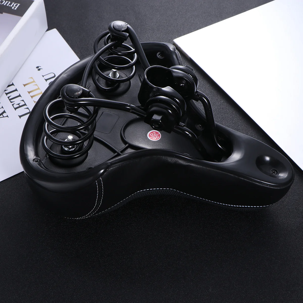 

Mountain Bike Seat Mat Black with Wear Resistant Water Resistant Sturdy Steel Design for Comfortable Riding Saddle