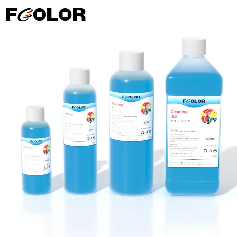 Fcolor DTF Ink Cleaner Cleaning Solution For Epson DX5 L805 XP600 I3200 DTF Inkjet Printer Printhead Tube Strong Cleaning Liquid