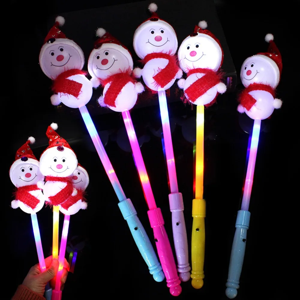 크리스마스 트리 크리스마스 트리 글로우 스틱 빛나는 소품 눈사람 크리스마스 플래시 바 분위기 여러 가지 빛깔의 눈사람 글로우 스틱