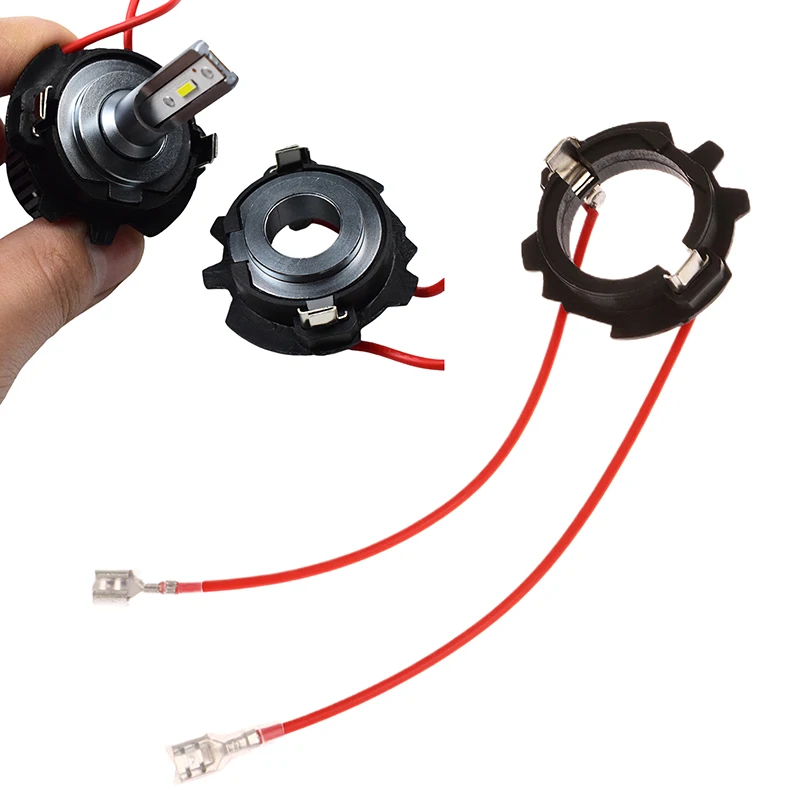 2Pcs For Plastic Lamp Base Headlight Accessories H7 LED Headlight Bulb Base Adapters Holders Retainers For Golf 5 MK5