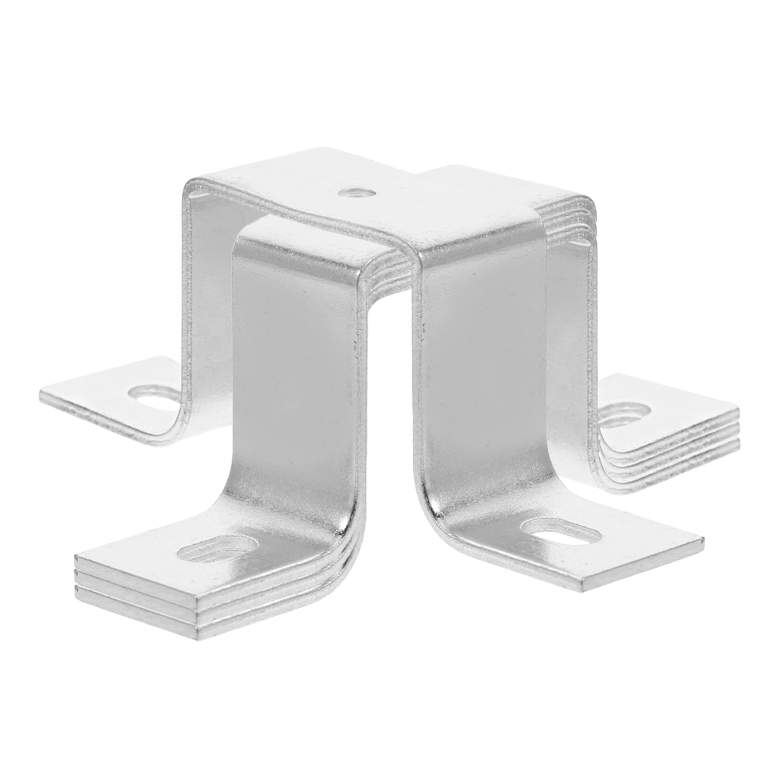 

4 pcs Rail Bracket Copper U Shaped Clamp Mounting Bedstead Frame Steel Deck Fence Stainless Steel Strap Post Ties