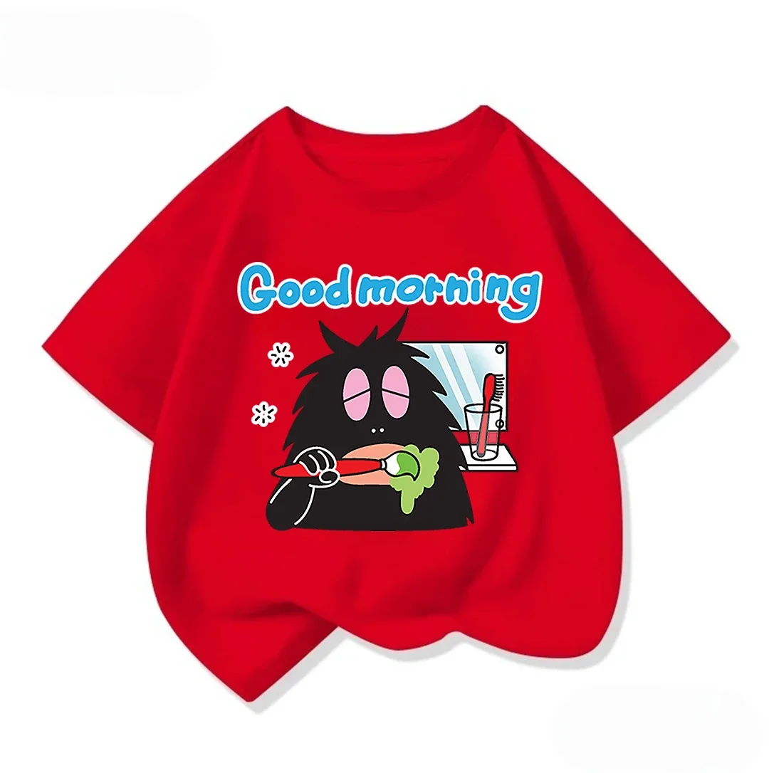 

Daily Wear Kids Short Sleeve T Shirt Charming Cute Vibe Les Barbapapa Printed Casual Summer Top 3 14 Years