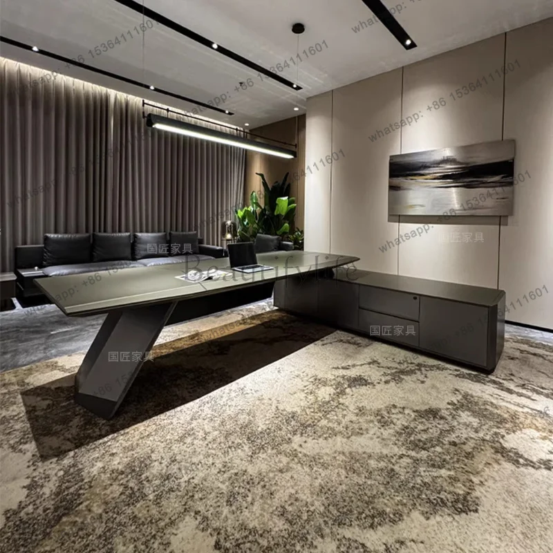 

LX Modern minimalist elegant and slightly luxurious and workstations Computer desk Room executive desk