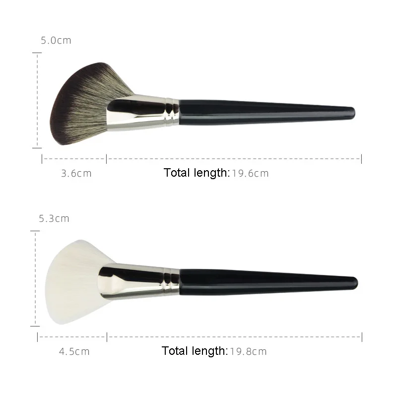 S72 Contour Brush Fan Shaped Face Cheek Overall Setting Brush Synthetic Hair Oblique Head Sculpting Makeup Brushes Beauty Tools