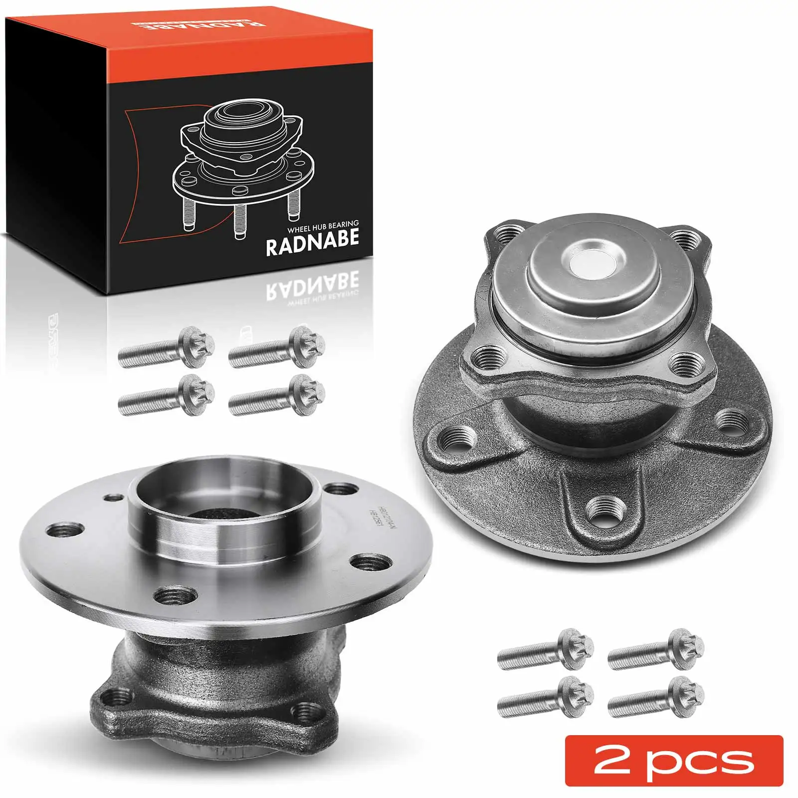 Frankberg 2x Radnabe Radlagersatz Hinten für Mercedes-Benz A-Klasse W176 B-Klasse W242 W246 W245 VKBA6786 2463340006 512561