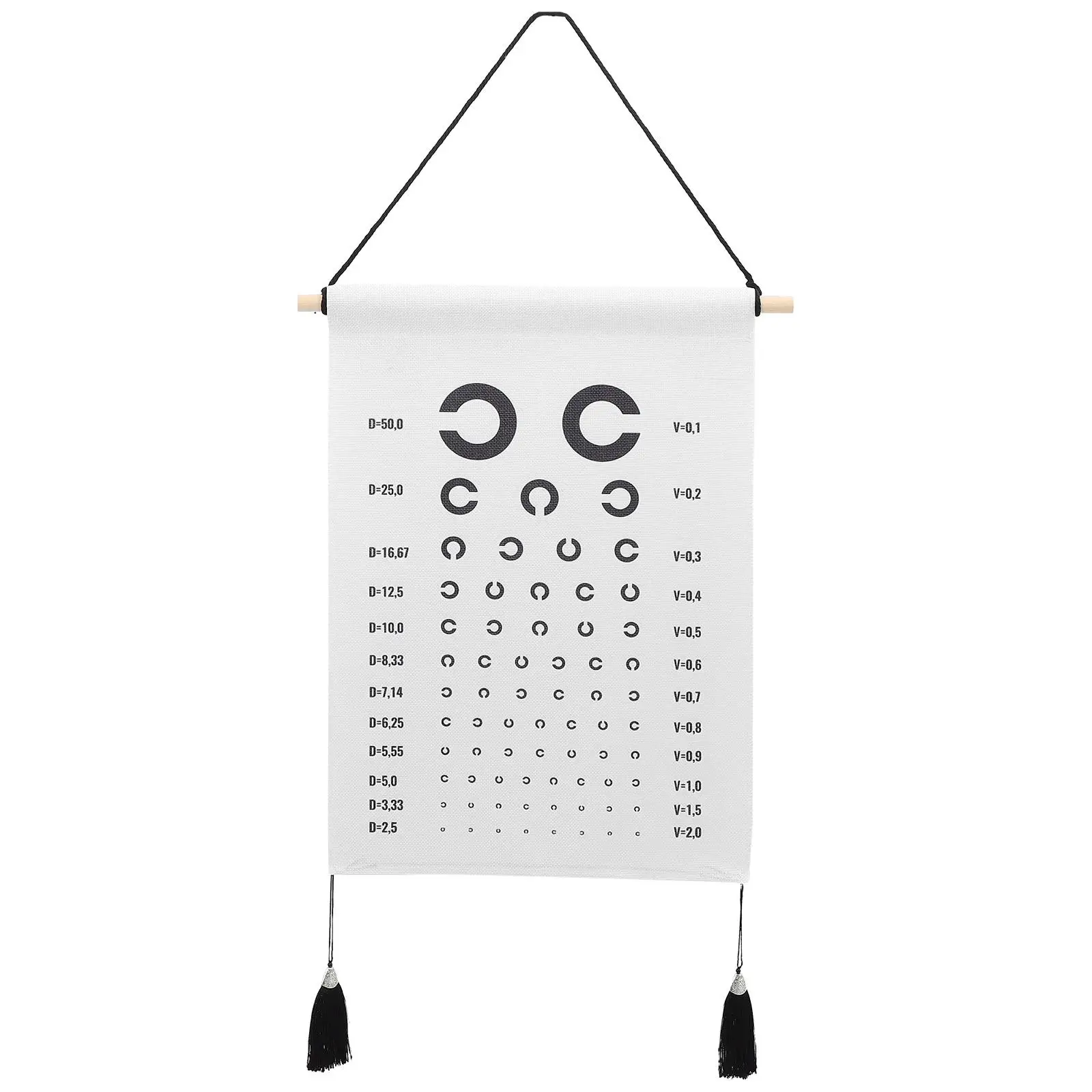 Horizontal Glasses Eye Chart Hanging Picture Drs Use Long Distance Testing Child