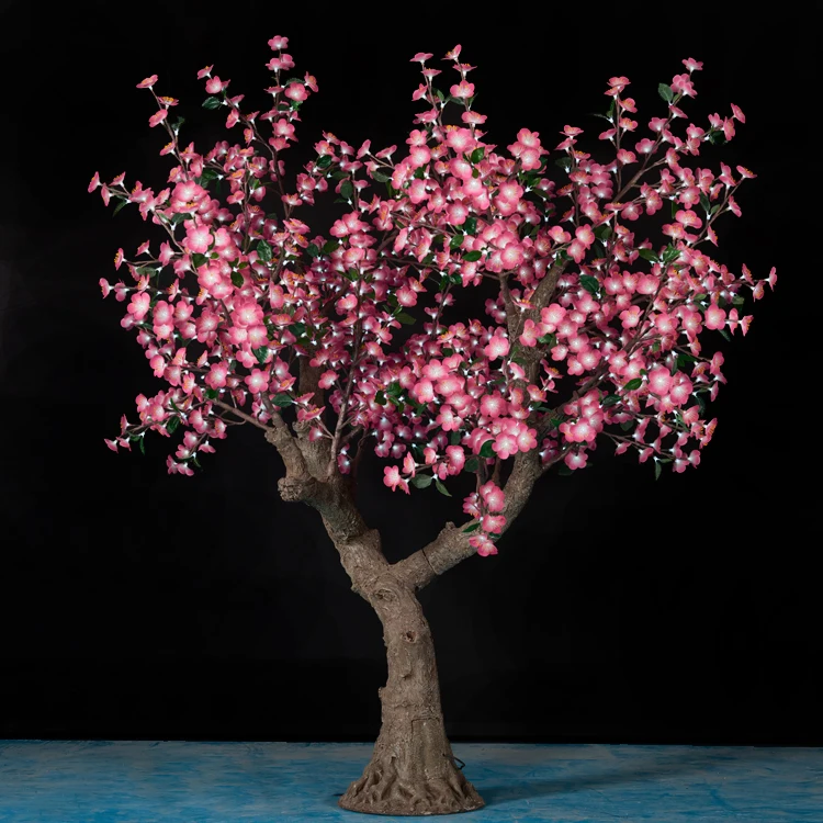 Outdoor Waterproof Garden Hotel Cherry Lights Decor 8ft Christmas RGB Control Multi Color Artificial Led Glowing Tree