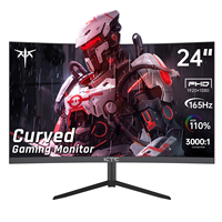 KTC 24 inch 1500R Curved Gaming Monitor 165Hz 1ms FHD 1080p VA Tilt Adaptive Sync HDR 110% sRGB DP/HDMI,VESA for Gaming Home Off