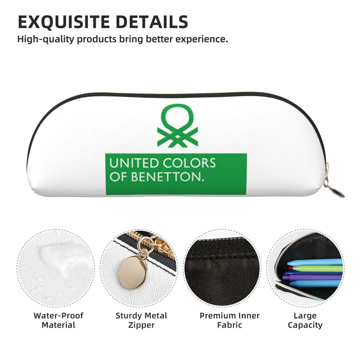 ユナイテッドカラーズ・オブ・ベネトン ペンケース ペンポーチ 収納 文房具 大容量 ペンボックス ペンバッグ 男の子 女の子用