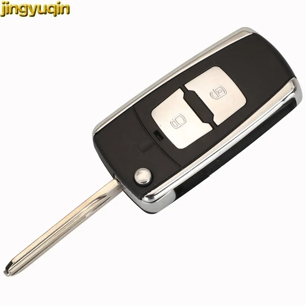 Jingyuqin Upgrade Flip Remote Car Key Fob Shell per Hyundai Elantra 2011 GLS 1.6 2010 Tucson #33 lama destra 2 + 1 pulsanti custodia