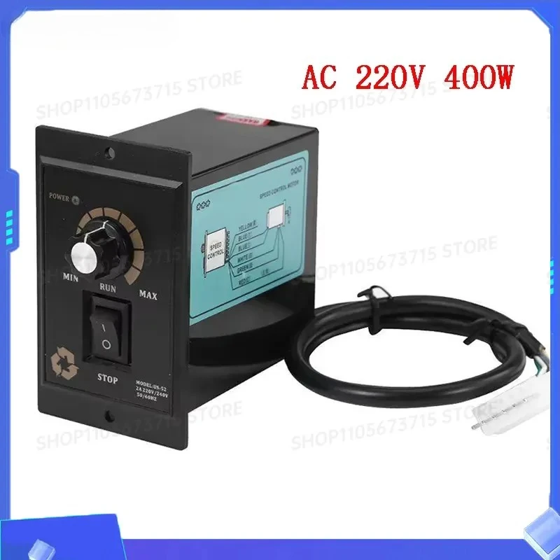 for FORAC 220V Motor Speed Controller 50Hz 400W Digital Adjustable Stepless Speed Regulator 0-1450rpm AC 220