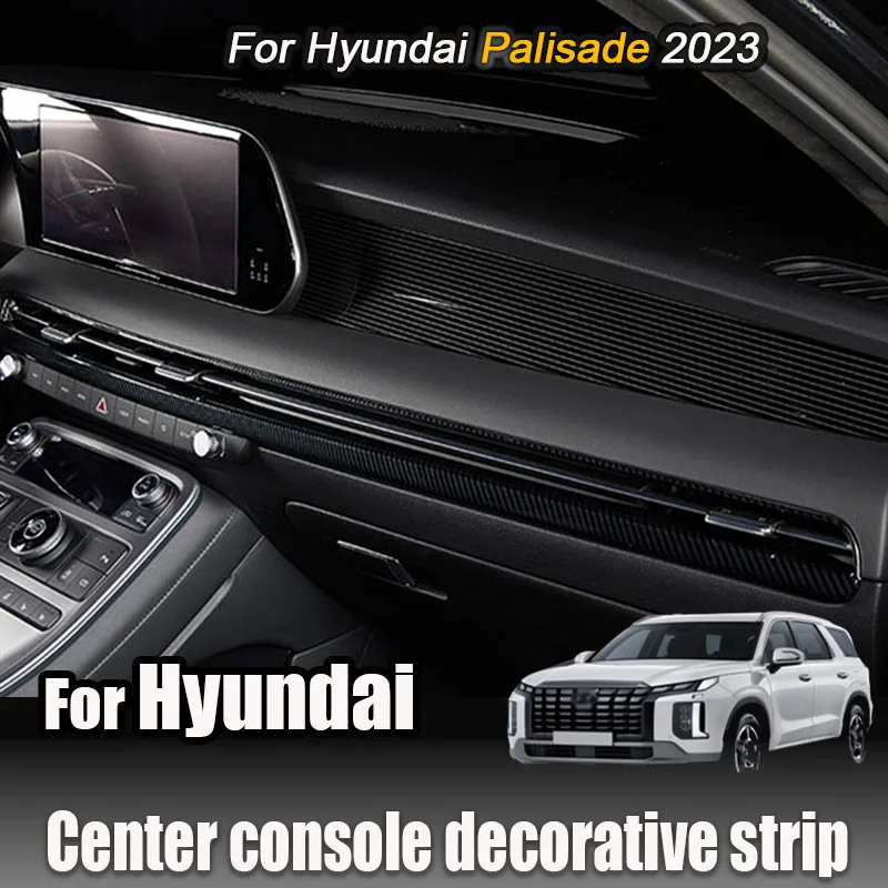 

For Hyundai Palisade 2023 Center console decorative strip Center console air outlet Decorative frame Interior modification